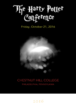 2016 Harry Potter Academic Conference Program PDF